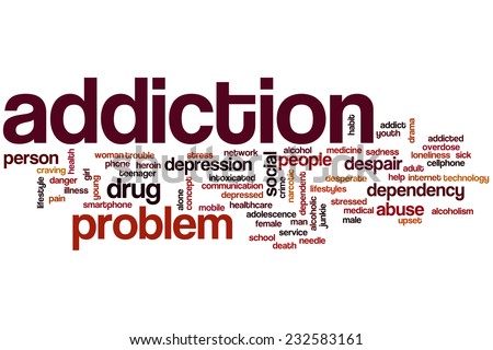 Addiction word cloud concept