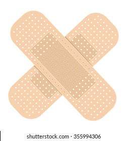 Adhesive Bandage On White Vector Illustration Stock Vector (Royalty ...