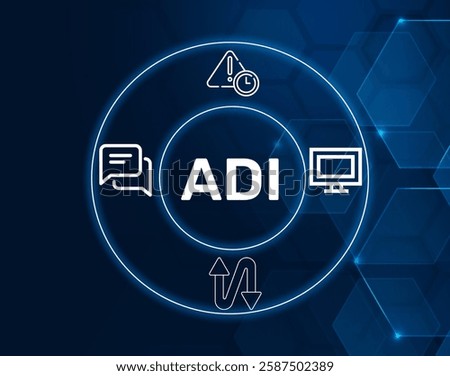 adi alternate delay interval.ADI acronym. A system for managing alternate delay intervals in communications.