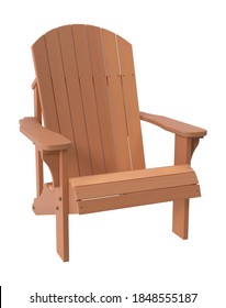 Adirondack Chair 3D illustration on white background
