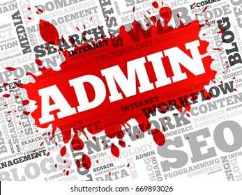 ADMIN word cloud concept