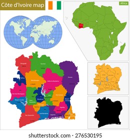 Administrative division of the Republic of Cote dIvoire