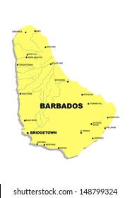 Administrative map of Barbados