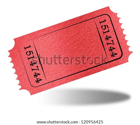 Admit ticket on a solid white background