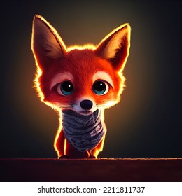cute baby fox anime