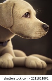 Adorable Baby Labrador Dog Character Design, Cute Puppy Labrador Cartoon Animation.