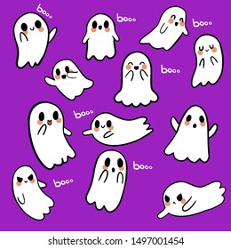 Adorable Cute Littles Ghost Stock Illustration 1497001454 | Shutterstock