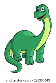 long neck green dinosaur