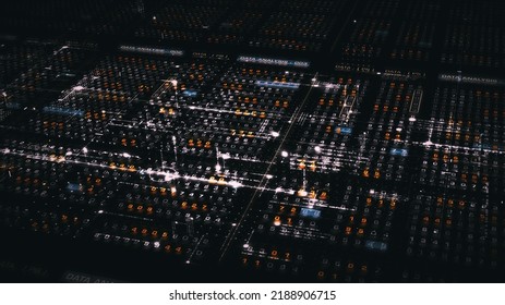 Advance digital generated motion abstract matrix cyber environment big data analytic artificial intelligent metaverse simulation, head up display background