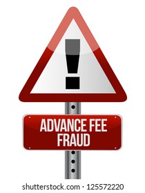 Advance Fee Fraud Concept Design Over A White Background