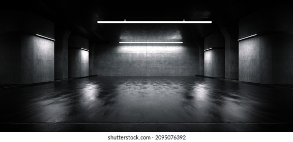 Advanced background High end scenario concrete wall 3D rendering booth Exhibition hall