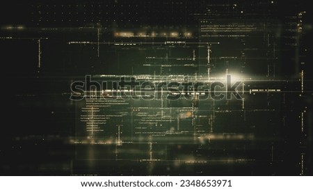 Advanced data matrix simulation UI with cutting-edge digital environment with a dynamic and immersive display of interconnected data matrix information networks systems background