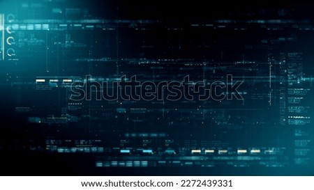 Advanced motion abstract digital generated matrix cyber environment big data analytic artificial intelligent simulation, head up display background