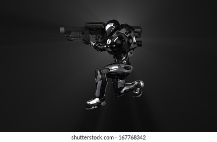 Advanced Super Soldier With Gun