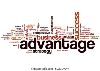 Advantage word cloud concept