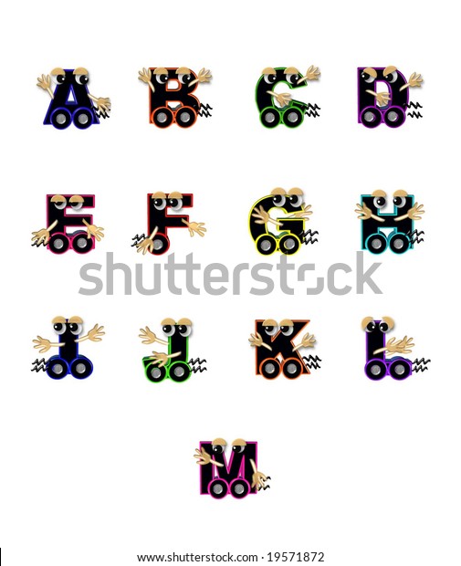 Adventure Alphabet Has Decorative Letters Each Stock Illustration 19571872