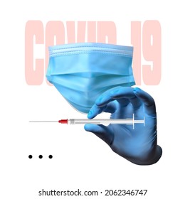 Advocacy for coronavirus vaccination. 3D illustration