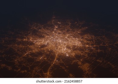 Aerial Shot Bucharest Romania Night View Stock Illustration 2162458857 