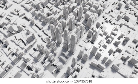 3d Skyline Crowd City Aerial View Stock Illustration 63425569 ...