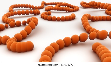 Aerobic Bacteria 3d Illustration