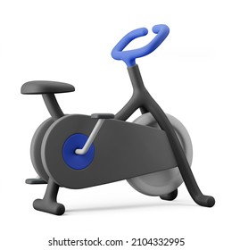 aerobic cardio exercise stationary bicycle machine 3d icon 3d illustration gym equipment fitness theme - Powered by Shutterstock