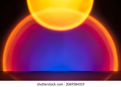 Aesthetic Background With Light Sunset Projector Lamp