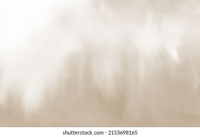 Aesthetic Beige Watercolour Background. Watercolor Texture Hand Drawn Abstract Illustration On White.