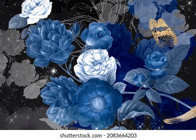 Aesthetic Flower Wallpaper Background, Beautiful Remix From Vintage Public Domain Art