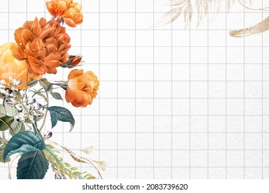 Aesthetic Flower Wallpaper Background, Beautiful Remix From Vintage Public Domain Art