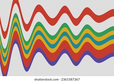 Líneas bloques colores ondulados