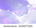 Aesthetic purple sky background, star glitter border. Purple gradient sky glitter wallpaper design. Gradient aesthetic purple sky minimal background. Purple glitter sky wallpaper background.