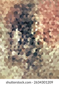 Aesthetic repeating geometric pattern in pastel vintage shades of orange and beige, forming a soft and elegant wallpaper background for retro or interior design.