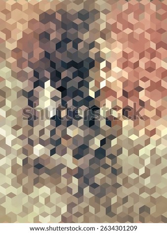 Aesthetic repeating geometric pattern in pastel vintage shades of orange and beige, forming a soft and elegant wallpaper background for retro or interior design.