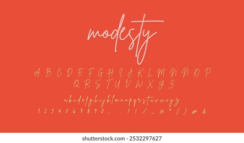 Alfabeto tipografía estética moderna