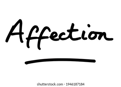 Affection, handwritten on a white background.