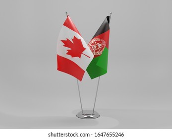 Afghanistan - Kanada - Kooperationsflaschen, weißer Hintergrund - 3D-Render