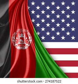 Afghanistan  And USA Flag