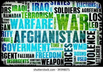 Afghanistan War As A Grunge Abstract Background