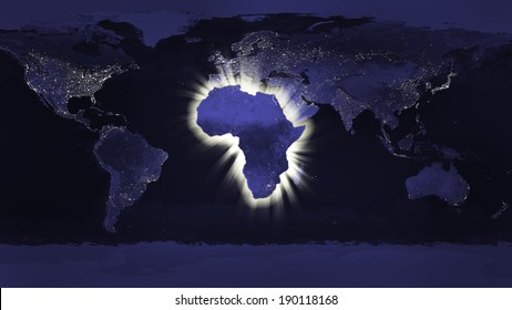 Africa concept (Some elements used from earthobservatory / nasa) - Shutterstock ID 190118168