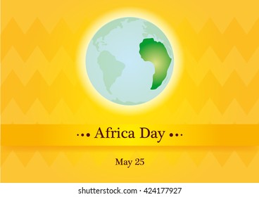 Africa Day. Background With The Planet Earth