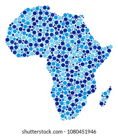 Africa Map Mosaic Filled Circles Different Stock Illustration ...