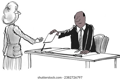 An African American boss gives his white businesswoman a to do list to accomplish.  - Powered by Shutterstock