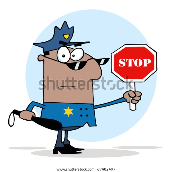 African American Police Officer Stock Illustration 69482497 Shutterstock 
