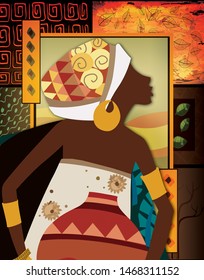 African Lady, Women, Wall Decoration