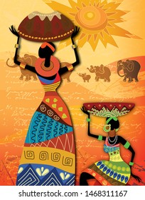 African Lady, Women, Wall Decoration