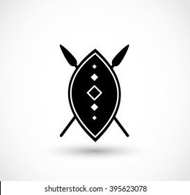 African Shield With Spears