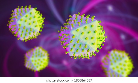 African Swine Fever Virus, 3D Illustration