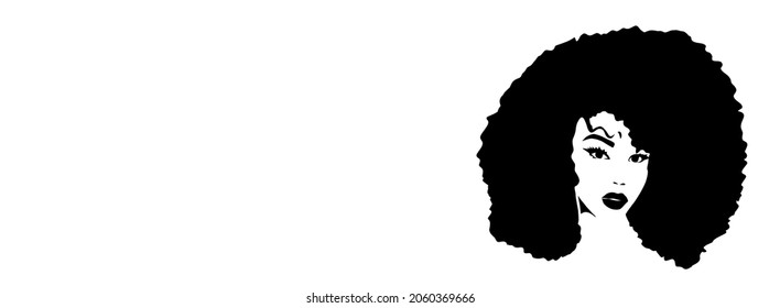 Afro Hair Silhouette Beautiful Face