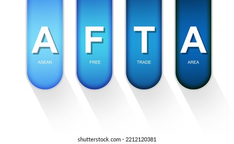 AFTA As ASEAN Free Trade Area Acronym Isolated, 3D Rendering