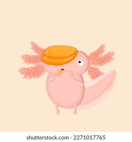 After Pancake Shrovetide, Axolotl is still happily eating pancakes with honey - Powered by Shutterstock